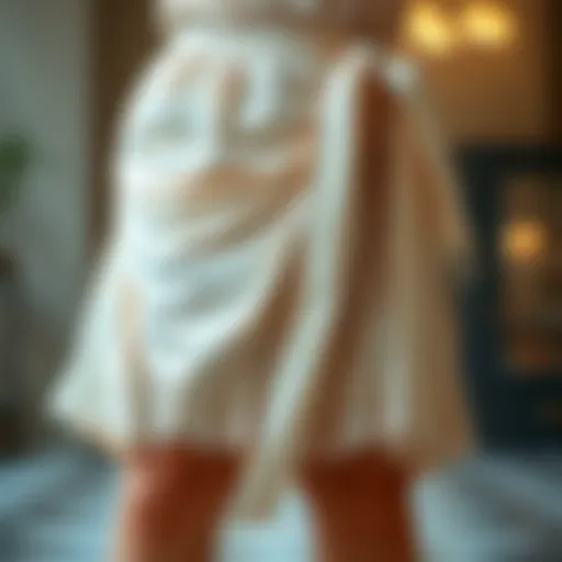 Intricate Design of Plus Size Ribbon Skirt Elegant plus size ribbon skirt showcasing intricate detailing