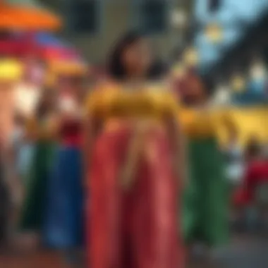 Cultural Significance of Plus Size Ribbon Skirts Cultural representation of plus size ribbon skirts in a vibrant setting