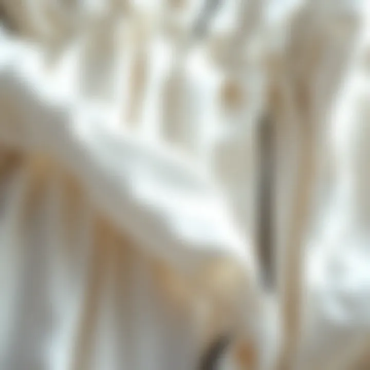 Close-up of fabric texture showcasing summer dress material