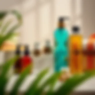 Chic travel toiletry bottles arranged aesthetically