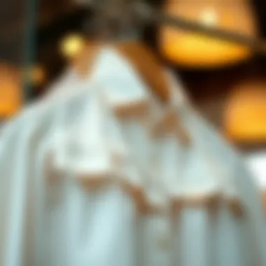 Stylish blouse made from eco-friendly fabric on a hanger