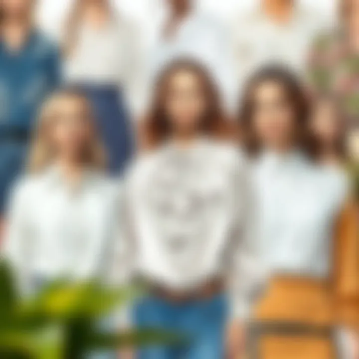 Collage of different blouse styles and patterns