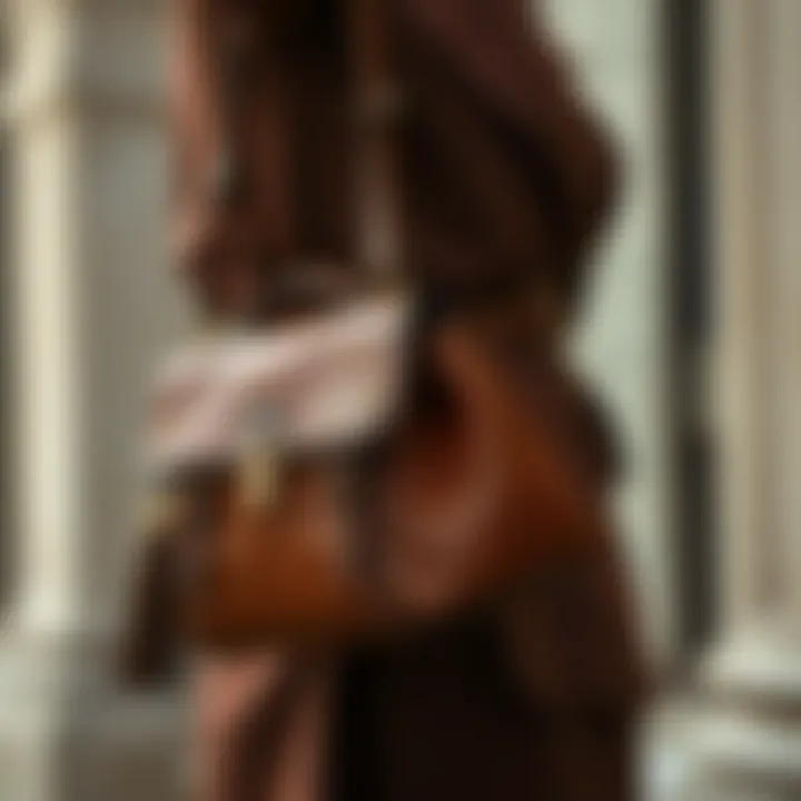 Historical Perspective on Underarm Shoulder Bags Vintage underarm shoulder bag showcasing classic design elements