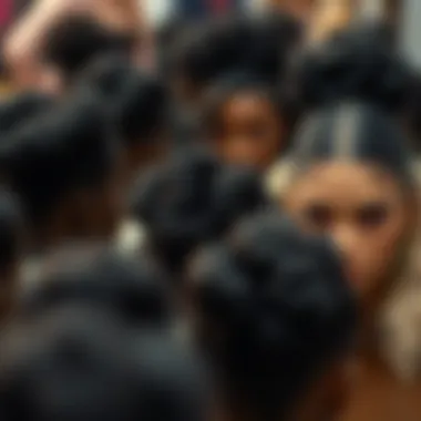 Variety of black hair pieces for buns displayed