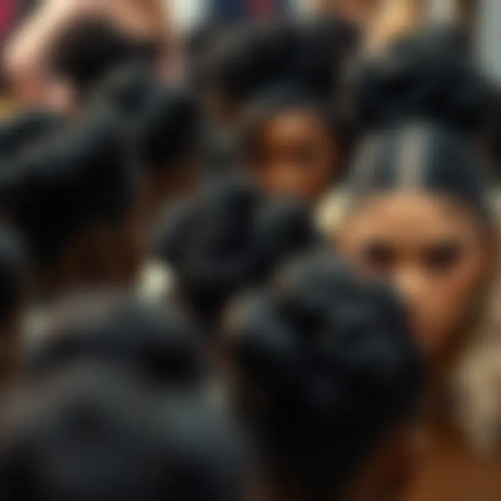 Variety of black hair pieces for buns displayed