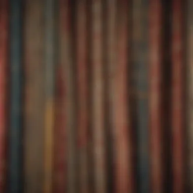 Various styles of vintage tapestries displayed together.