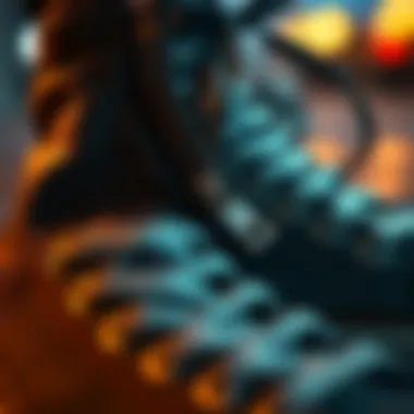 Close-up of a zipper detail on fashionable high top sneakers