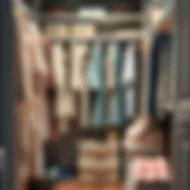 Well-Organized Pajama Sets A well-organized closet featuring various pajama sets