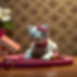 Charming Hello Kitty dog leash displayed on a stylish background