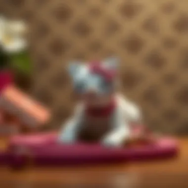 Charming Hello Kitty dog leash displayed on a stylish background