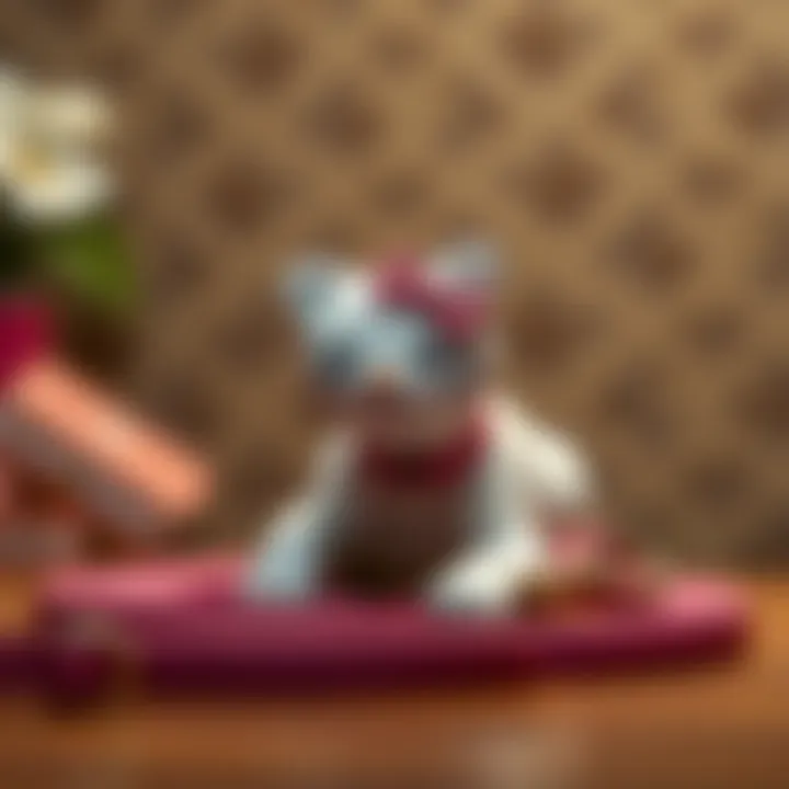 Charming Hello Kitty dog leash displayed on a stylish background
