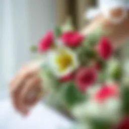 Elegant wrist flower arrangement for weddings