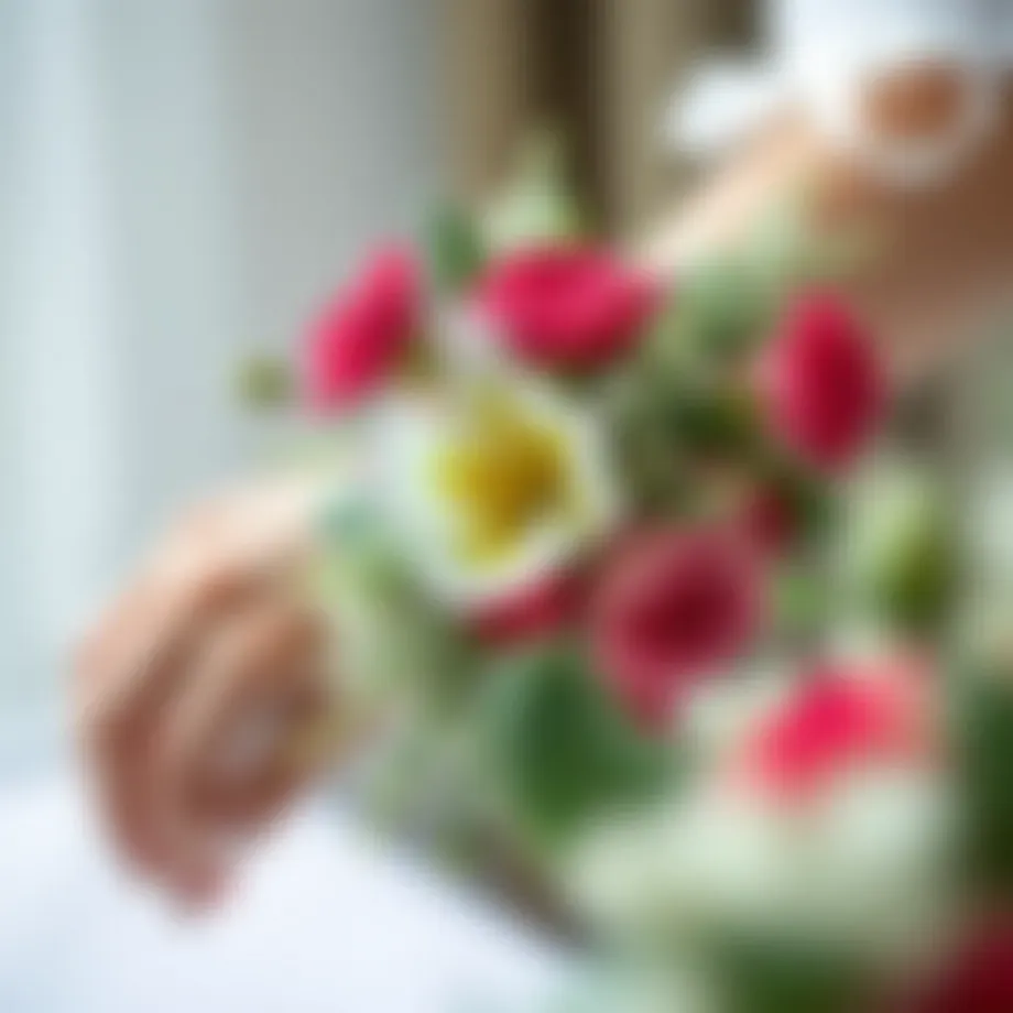 Elegant wrist flower arrangement for weddings