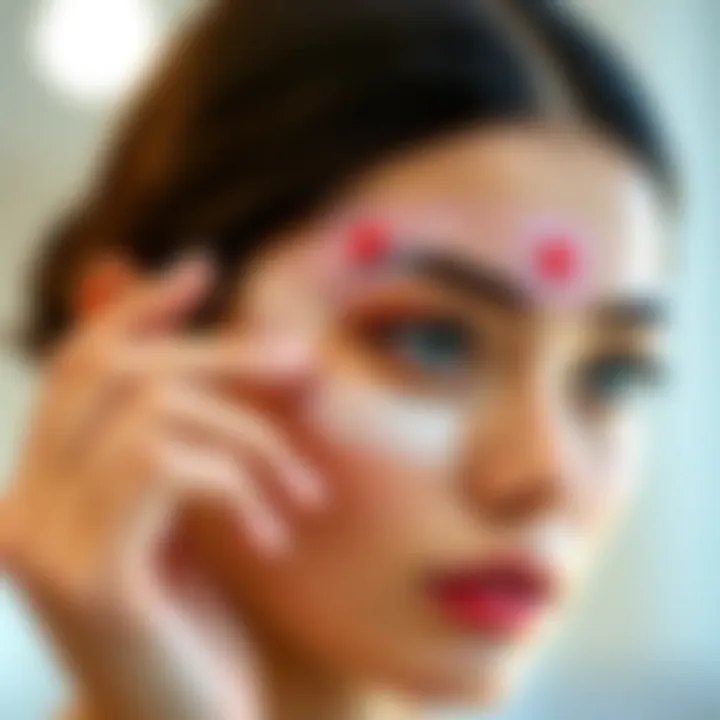 Techniques for Effective Eyelid Tape Application Illustration showing proper technique for applying eyelid tape