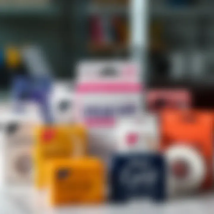 Diverse Options for Transparent Eyelid Tape Variety of transparent eyelid tape options displayed in packaging