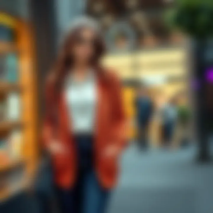 Fashionable short cardigan paired with a chic outfit