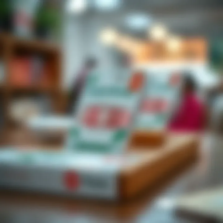 Sustainable packaging of fingernail polish strips emphasizing eco-friendliness