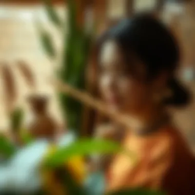 Sustainable Aesthetics with Framar Clips An eco-friendly setting showcasing Framar hair clips with natural materials