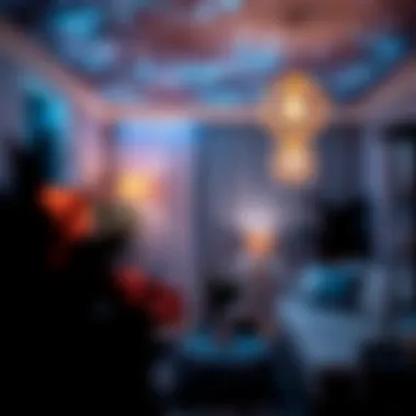 Galactic Lighting: Illuminate Your Space with Cosmic Elegance Galaxy-inspired lighting fixtures illuminating a room