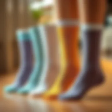 Comparison of various gel sock types available on the market, displayed side by side.