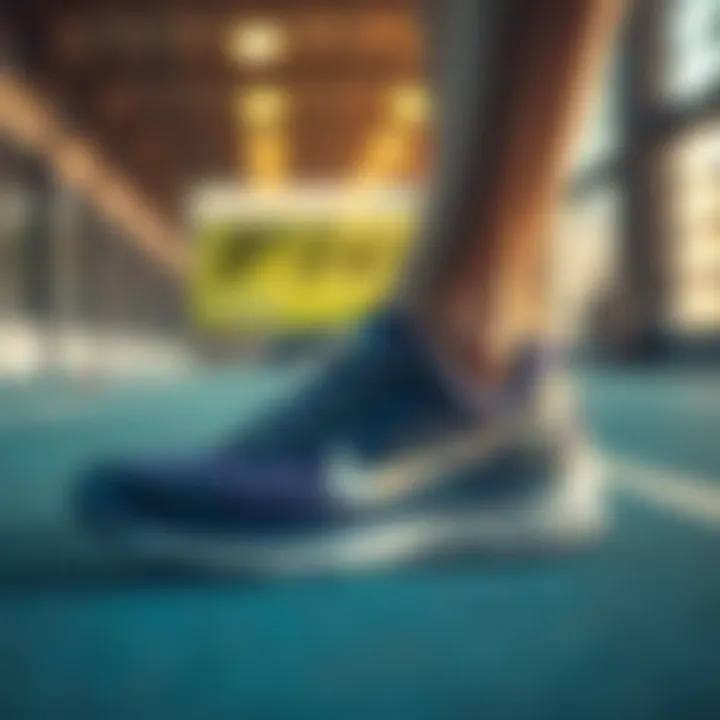 Halo Running Shoes in an Athletic Setting Halo running shoes in an athletic setting