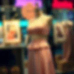 Elegant halter top two-piece skirt set displayed on a mannequin