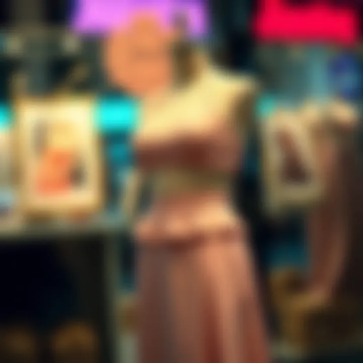 Chic Halter Top Set Elegant halter top two-piece skirt set displayed on a mannequin