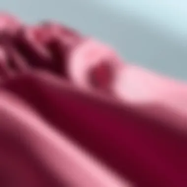 Fabric Detail in Fashion Close-up of fabric textures used in halter top skirt sets