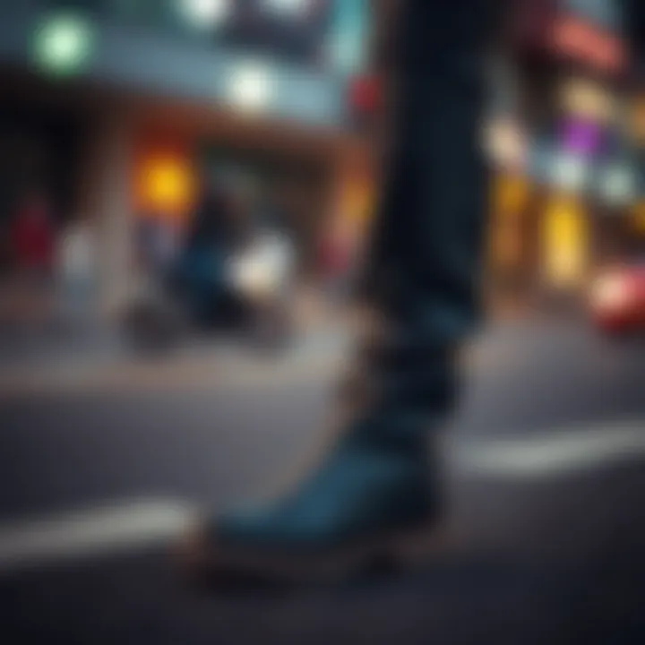 Modern heel motorcycle boots showcasing innovative materials.