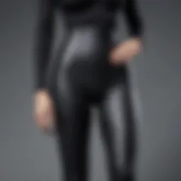 Elegant display of high-waisted thermal leggings showcasing design features