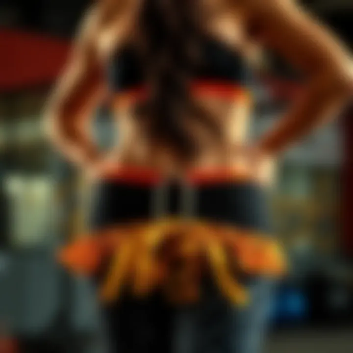 Proper Usage of Hula Weight Belt Demonstration of proper usage of a hula weight belt during a fitness routine