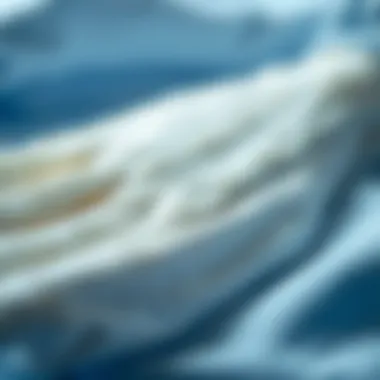 Close-up of the texture of hypoallergenic materials