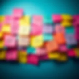 A colorful array of sticky notes featuring motivational quotes
