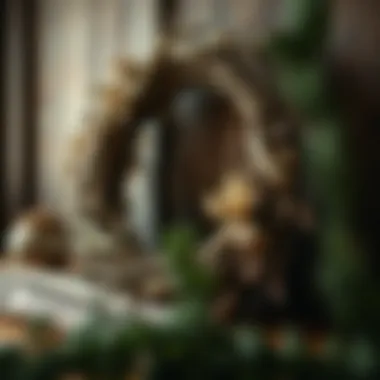 Rustic wreath made of natural materials