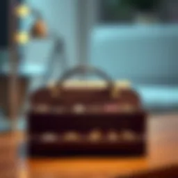 Elegant jewellery organizer bag showcasing compartments