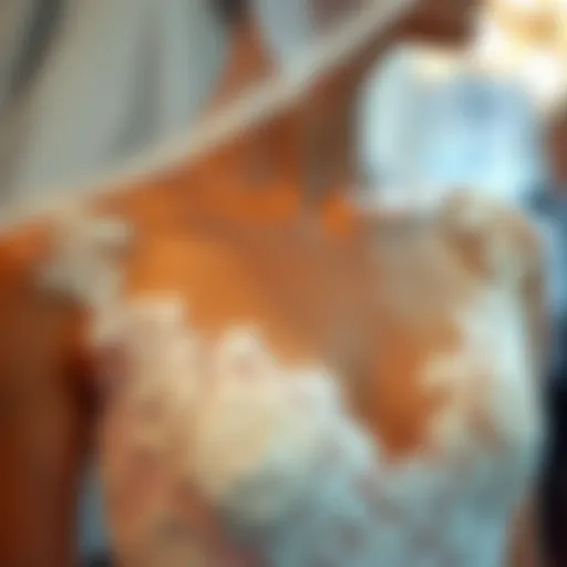 Elegant Lace Bodice Detailing Elegant lace bodice detailing on a bridesmaid dress