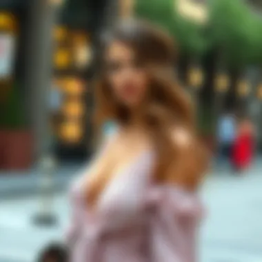 Fashion-forward styling of a lace wide leg jumpsuit