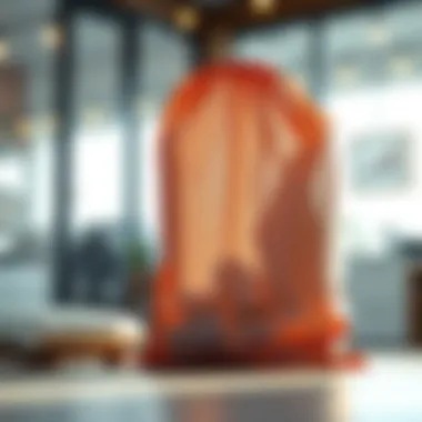 A large mesh laundry bag showcasing its breathable fabric