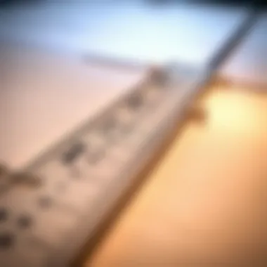 Design Features of the Madam Sew Seam Guide Ruler Close-up of the ruler's unique design features