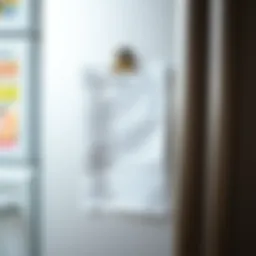 A stylish magnetic shopping list on a refrigerator door