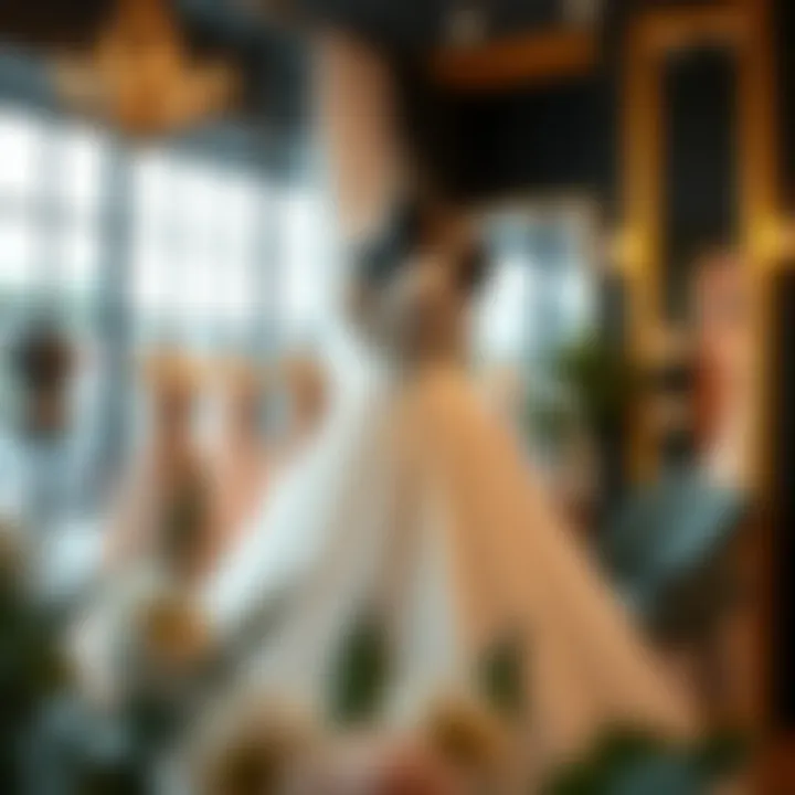 Missord prom dress displayed on a mannequin in a chic setting