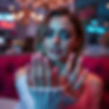 A visually striking image of a model showcasing stunning pink ombre glue-on nails in a chic setting.