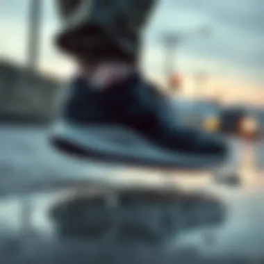 Exceptional Traction on Wet Surfaces Nike Pegasus Shield demonstrating its traction on a wet surface