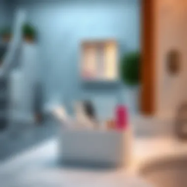 Compact and functional organizer maximizing bathroom counter space