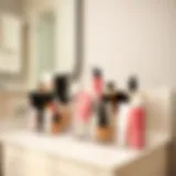 Beauty Product Organization in Style Elegant bathroom organizer showcasing various beauty products