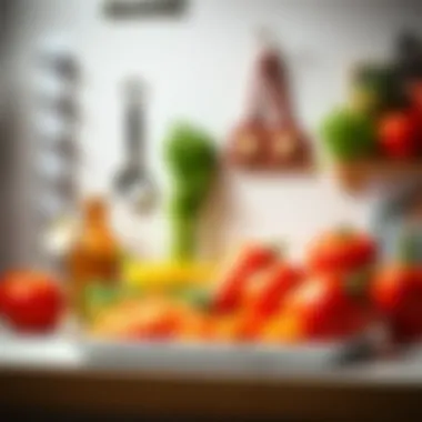 A beautifully organized meal planner with fresh ingredients