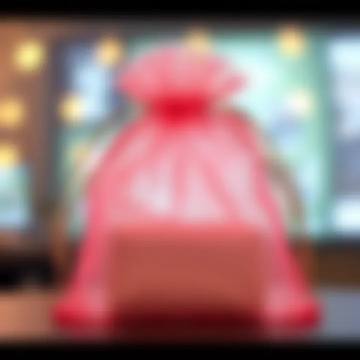 Eco-friendly organza bags emphasizing sustainability