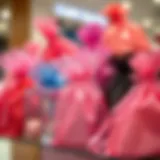 Elegant organza bags in various colors displayed elegantly.