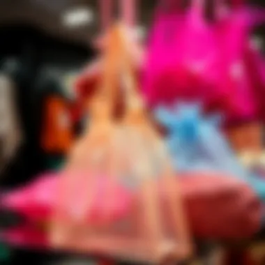 Diverse styles of organza bags suitable for retail displays