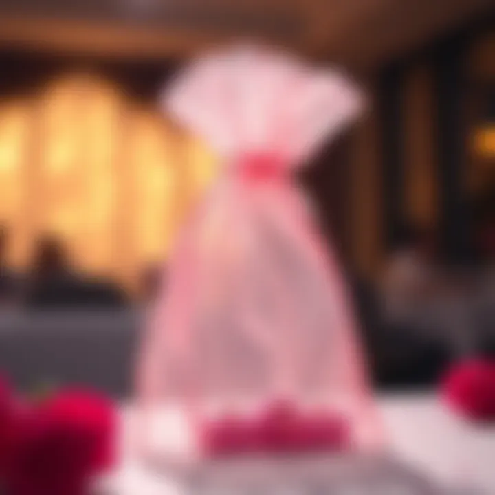 Organza bags used for wedding favors enhancing celebration ambiance